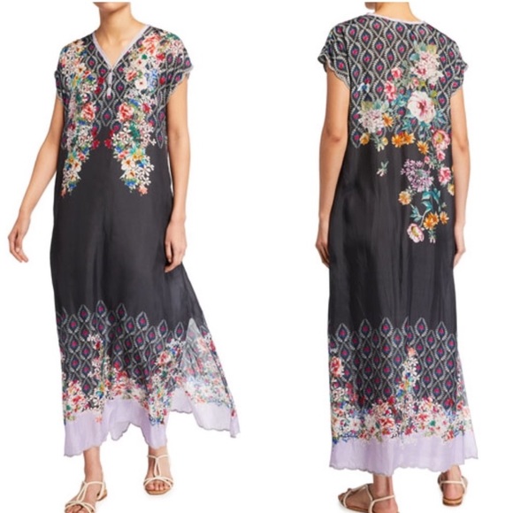 Johnny Was Dresses & Skirts - Johnny Was Mystic Silk Floral Printed Maxi Dress